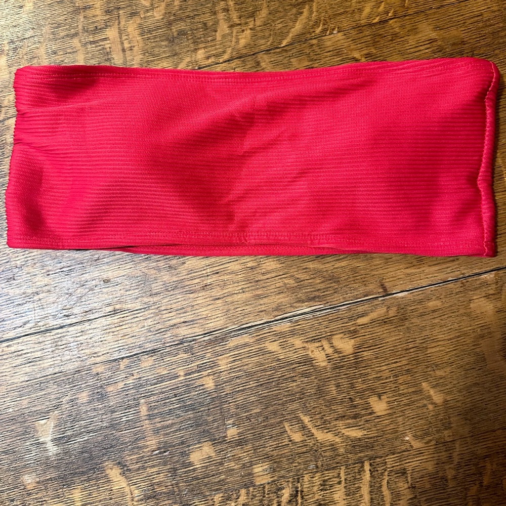Lemon fish bandeau swim top size medium with removable pads‎